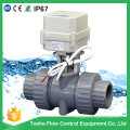 2 Wege NSF Ce Kunststoff PVC UPVC Elektrisches Wasser Motorisiertes motorisiertes Stellglied Kugelhahn